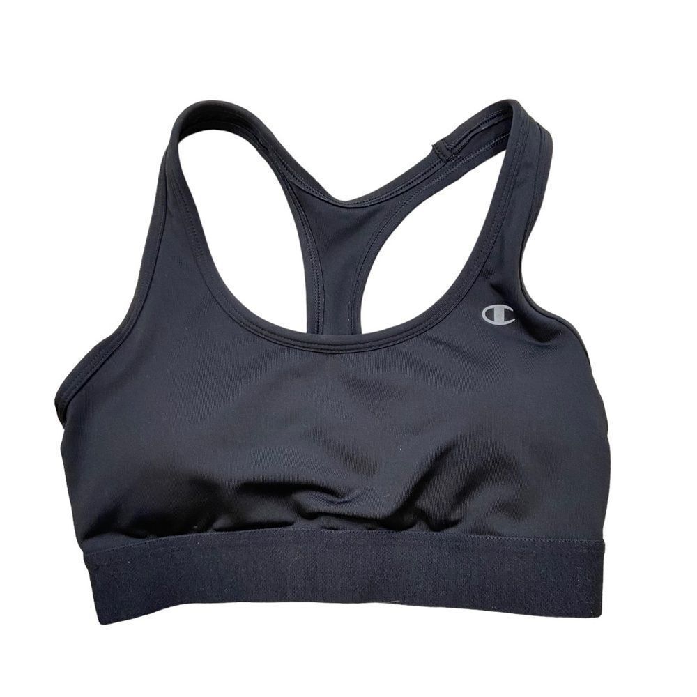 Ladies Champion Brand Black Racer Back Sport Bra Size Small